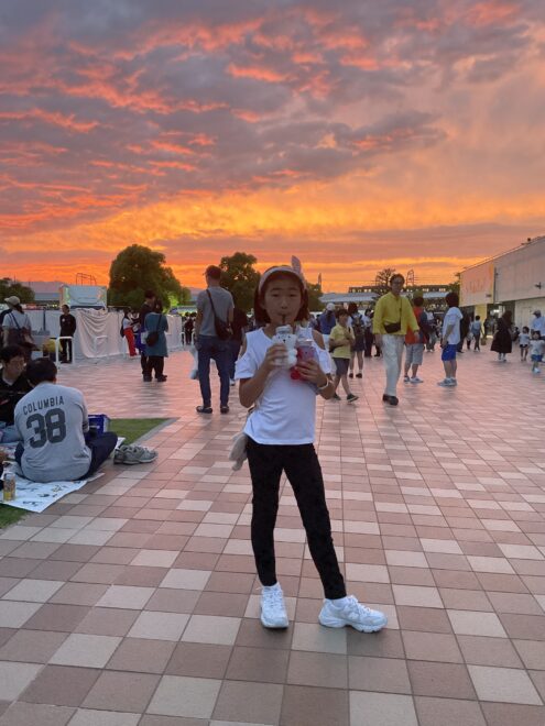 看板娘ひなまるちゃん　京都芸術花火2024